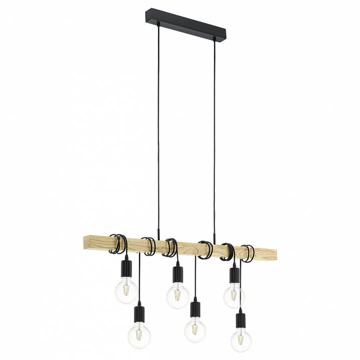 Подвесной светильник Eglo Townshend 6хE27 дерево/черный 95499