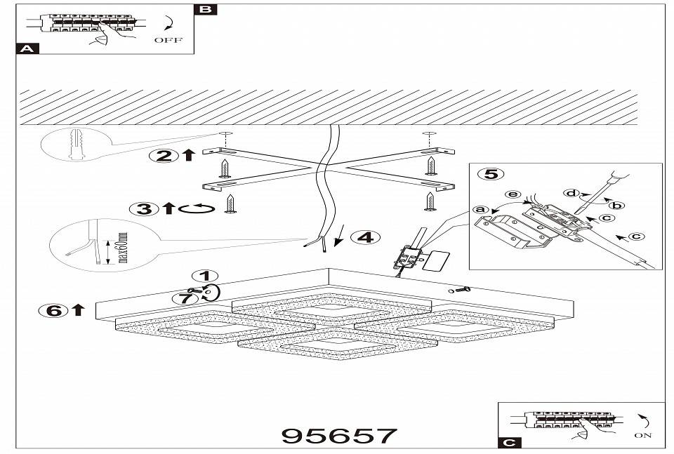 Накладной светильник Eglo ПРОМО Fradelo 95657