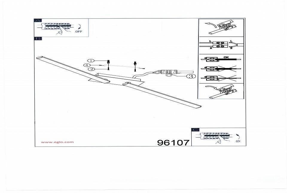 Накладной светильник Eglo Lasana 2 LED 96107