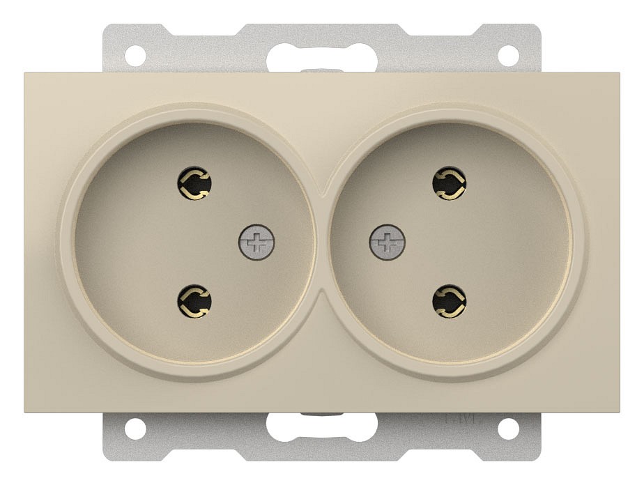 Розетка двойная без заземления, без рамки Elbi Eleсtriс Zena Vega 609-010300-908