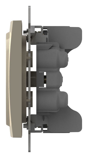 Розетка двойная без заземления, без рамки Elbi Eleсtriс Zena Vega 609-010300-908