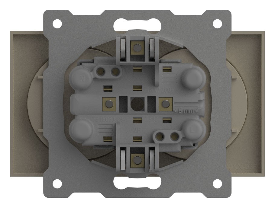 Розетка двойная без заземления, без рамки Elbi Eleсtriс Zena Vega 609-010300-908