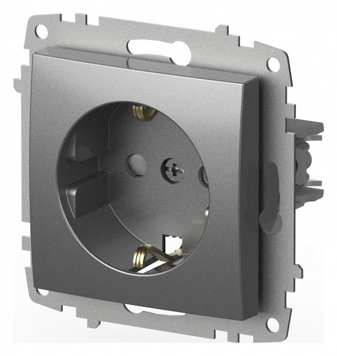 Розетка с заземлением и со шторкой, без рамки Elbi Eleсtriс Zena Vega 609-011000-243