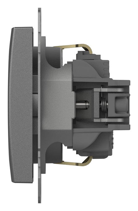 Розетка с заземлением и со шторкой, без рамки Elbi Eleсtriс Zena Vega 609-011000-243