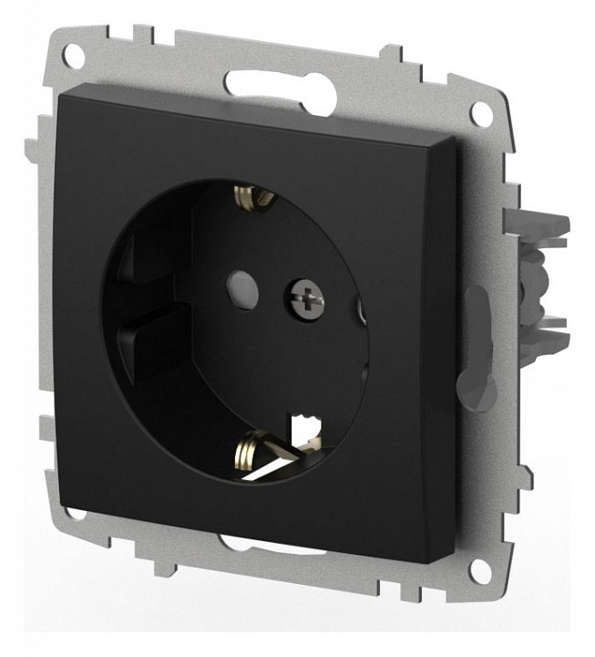 Розетка с заземлением и со шторкой, без рамки Elbi Eleсtriс Zena Vega 609-014800-243