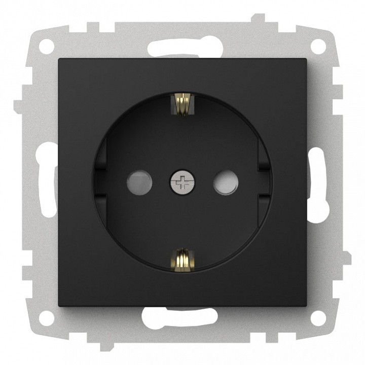 Розетка с заземлением и со шторкой, без рамки Elbi Eleсtriс Zena Vega 609-014800-243