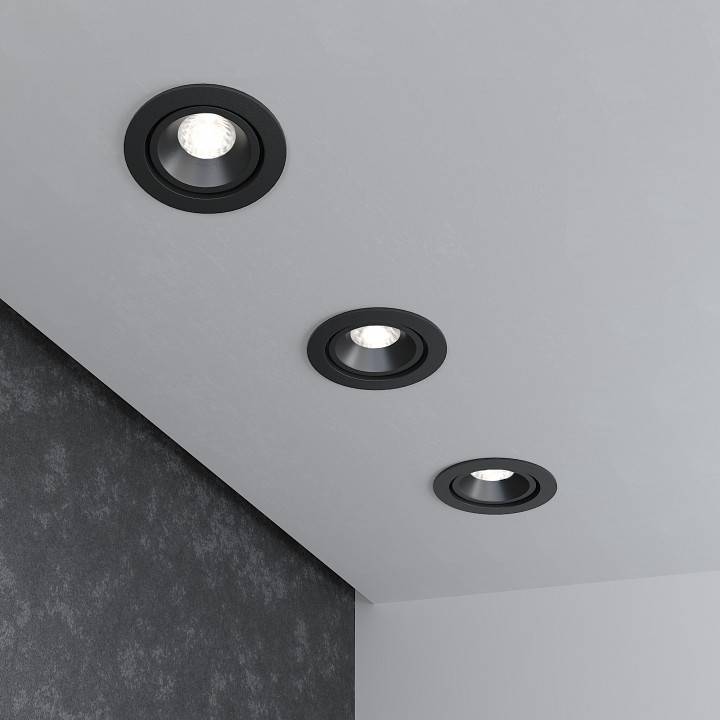 Встраиваемый светильник Elektrostandard 15267/LED 12 Вт 4000 K Черный a055722