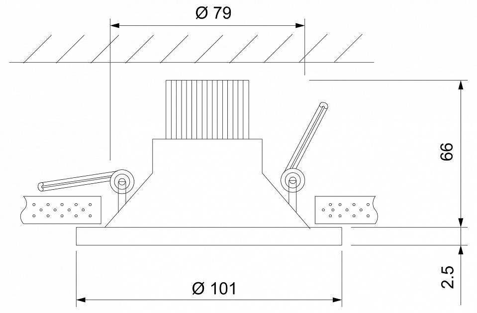 Встраиваемый светильник Elektrostandard 15267/LED 12 Вт 4000 K Черный a055722