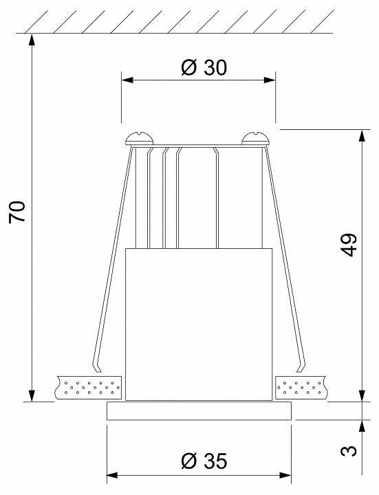 Встраиваемый светильник Elektrostandard 15269/LED 18 Вт 6500 K Черный a056021