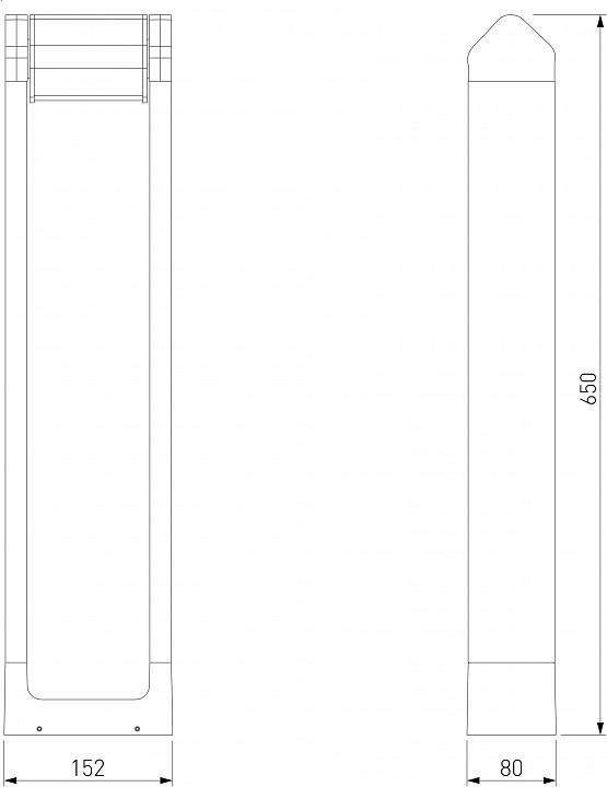 Наземный низкий светильник Elektrostandard DORS a062881