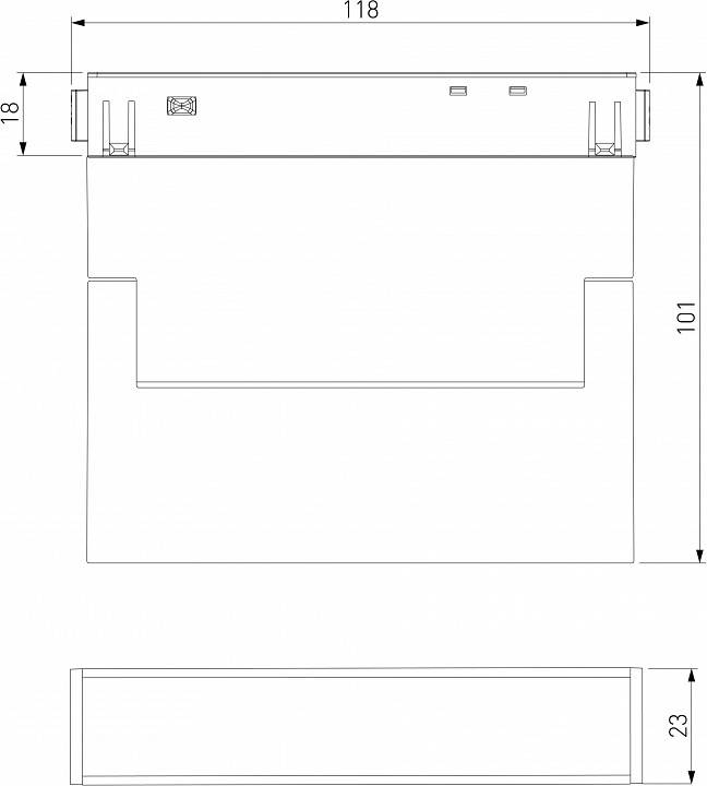 Накладной светильник Elektrostandard Slim Magnetic a063542