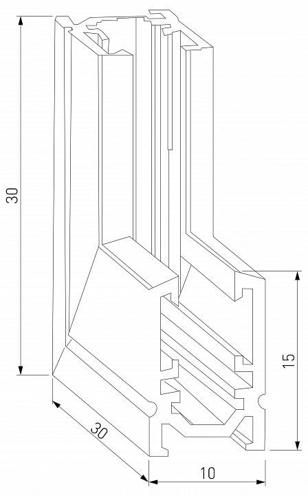 Соединитель угловой внутренний для треков накладных Elektrostandard Mini Magnetic a065640