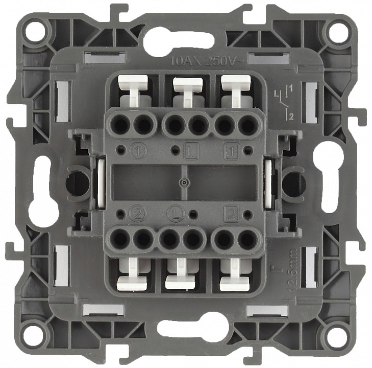 Переключатель двухклавишный без рамки Эра Эра 12 12-1106-06