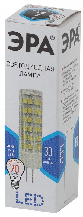 Лампа светодиодная Эра Стандарт LED JC-7W-220V-CER-840-G4
