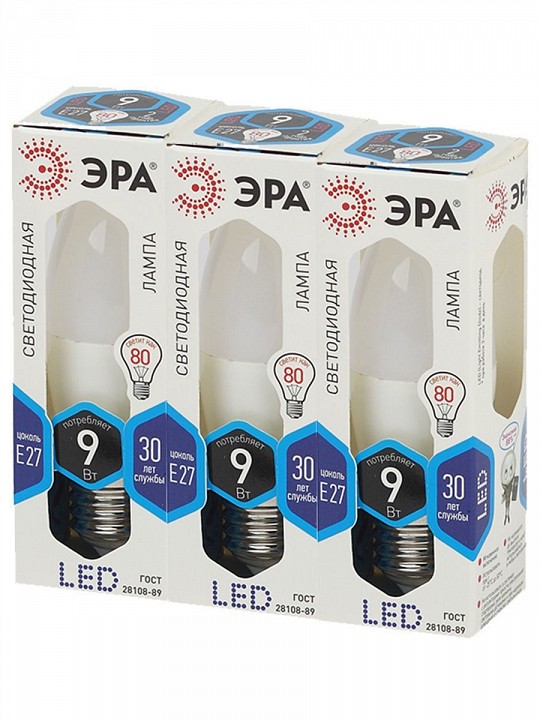 Лампа светодиодная Эра Стандарт LED B35-9W-840-E27