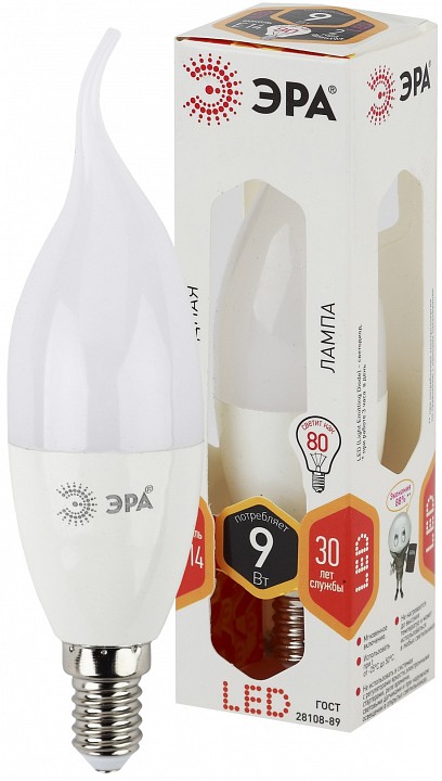 Лампа светодиодная Эра Стандарт LED BXS-9W-827-E14