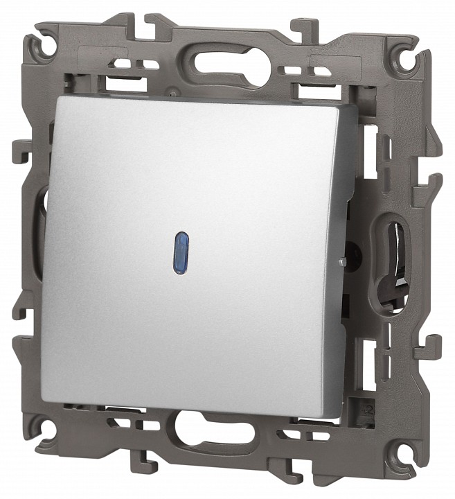 Выключатель одноклавишный с подсветкой без рамки Эра Эра Elegance 14-1102-03