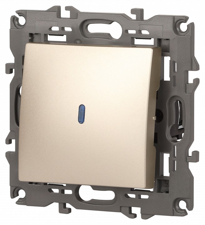 Выключатель одноклавишный с подсветкой без рамки Эра Эра Elegance 14-1102-04