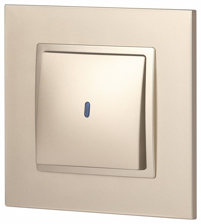 Выключатель одноклавишный с подсветкой без рамки Эра Эра Elegance 14-1102-04