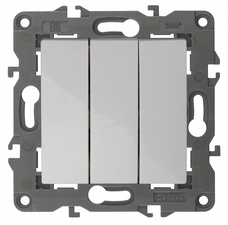 Выключатель трехклавишный без рамки Эра Эра Elegance 14-1107-01