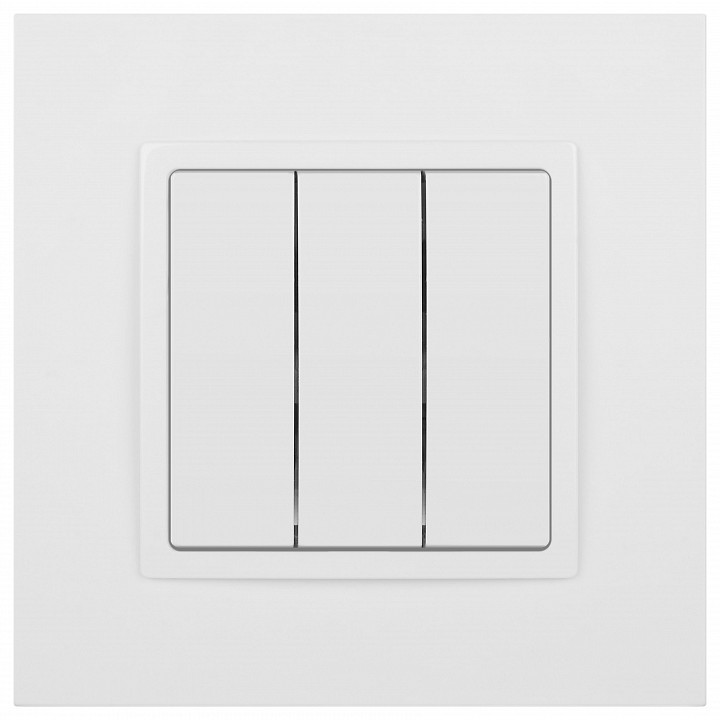 Выключатель трехклавишный без рамки Эра Эра Elegance 14-1107-01
