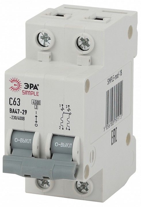 Автоматический выключатель 2P Эра ВА 47-29 SIMPLE-mod-18