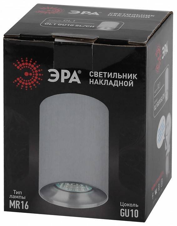 Накладной светильник Эра  OL1 GU10 SL/CH