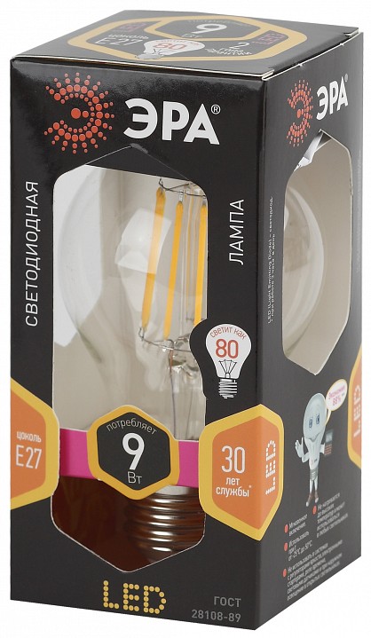 Лампа светодиодная Эра F-LED F-LED A60-9W-827-E27