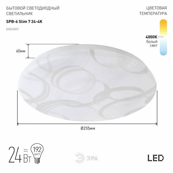 Накладной светильник Эра Slim SPB-6 Slim 7 24-4K