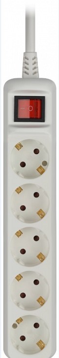 Удлинитель с выключателем ЭРА U-5es-5m 5 розеток 5 м 3х1.5 мм² U-5es-5m-3x1,5