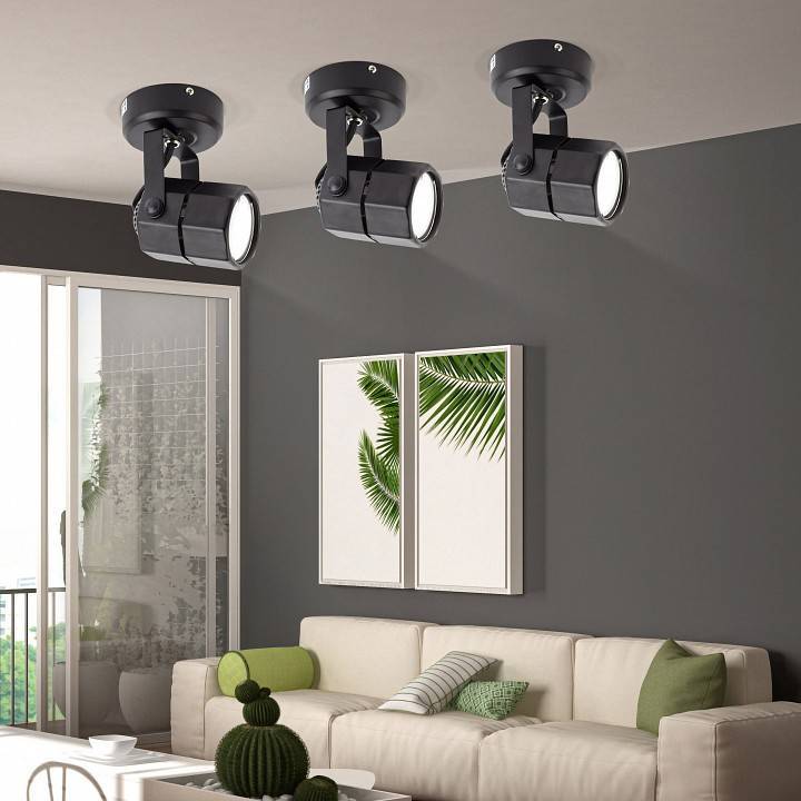 Светильник на штанге ЭРА OL2 GU10 BK Б0044260