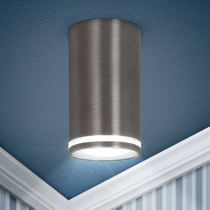 Светильник накладной ЭРА OL16 GU10 матовый никель Б0049048