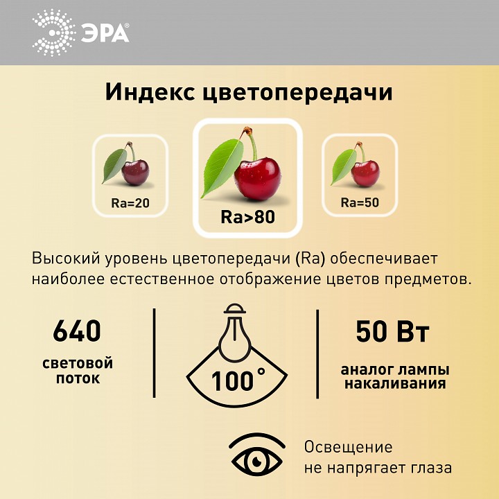 Лампа светодиодная Эра GU5.3 8 Вт 12 В 4000 K LED MR16-8W-12V-840-GU5.3