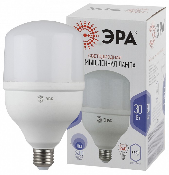 Лампа светодиодная ЭРА Стандарт E27 30 Вт 6500 K LED POWER T100-30W-6500-E27