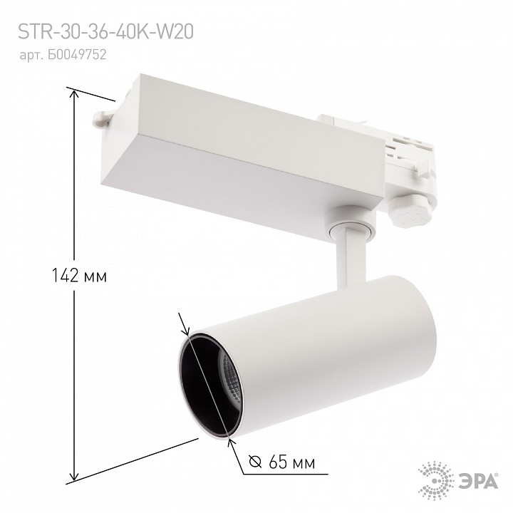 Светильник на штанге Эра  SТR-30-36-40K-W20