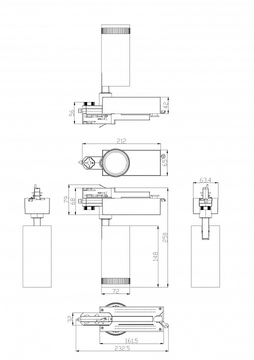 Светильник на штанге Эра  STR-30-99-40K-B20