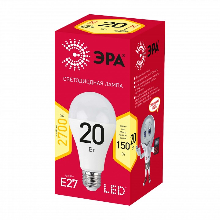 Лампа светодиодная Эра  LED A65-20W-827-E27 R