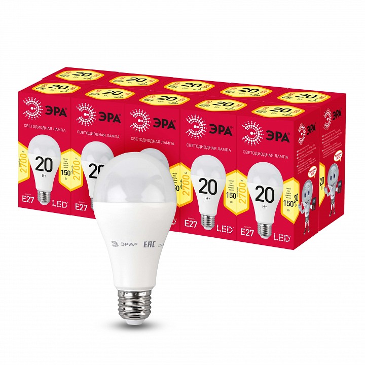 Лампа светодиодная Эра  LED A65-20W-827-E27 R