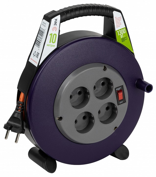 Удлинитель с выключателем Эра  BPx-4-2x0,75-10m