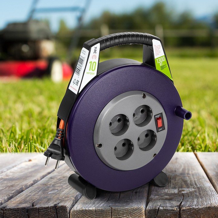 Удлинитель с выключателем Эра  BPx-4-2x0,75-10m