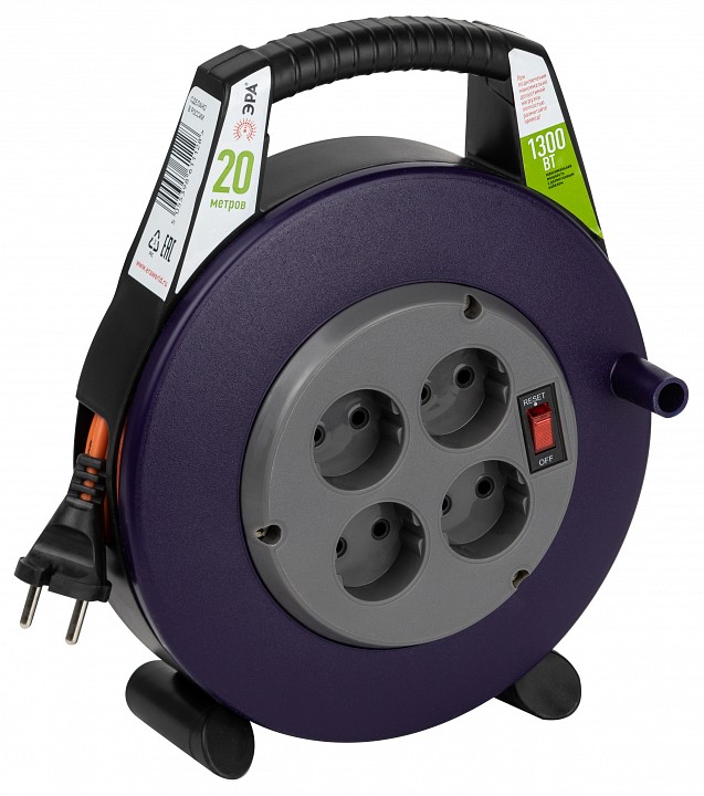 Удлинитель с выключателем Эра  BPx-4-2x0,75-20m