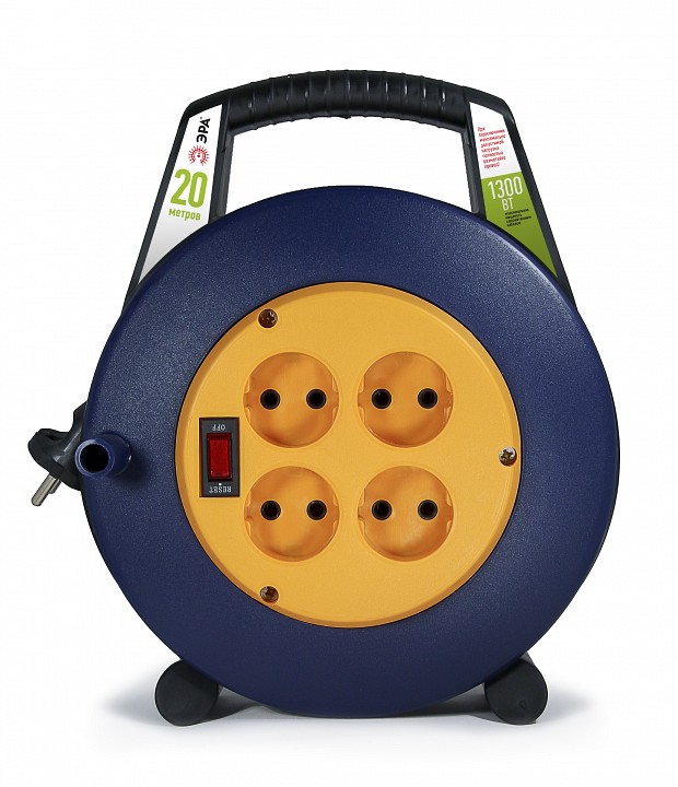 Удлинитель с выключателем Эра  BPx-4-2x0,75-20m