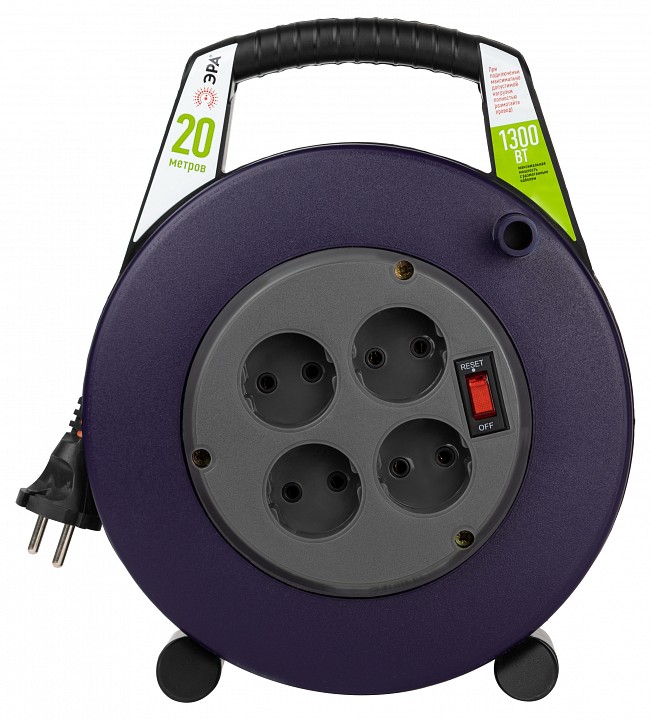 Удлинитель с выключателем Эра  BPx-4-2x0,75-20m