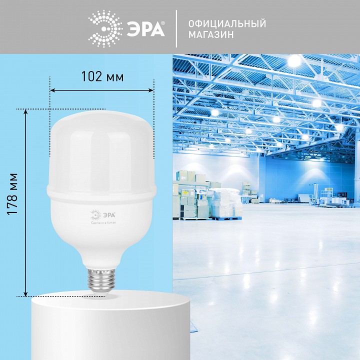 Лампа светодиодная Эра  LED POWER T100-40W-6500-E27/E40 R