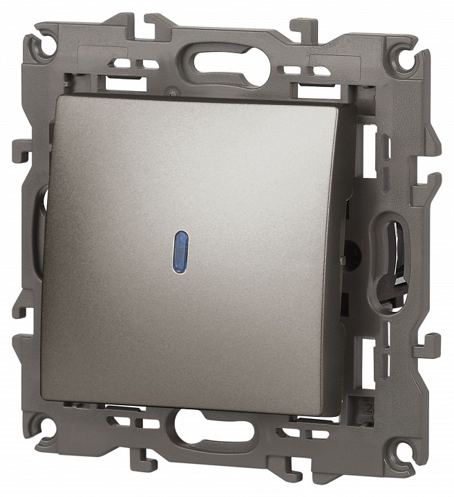 Выключатель одноклавишный с подсветкой без рамки Эра Эра Elegance 14-1102-16