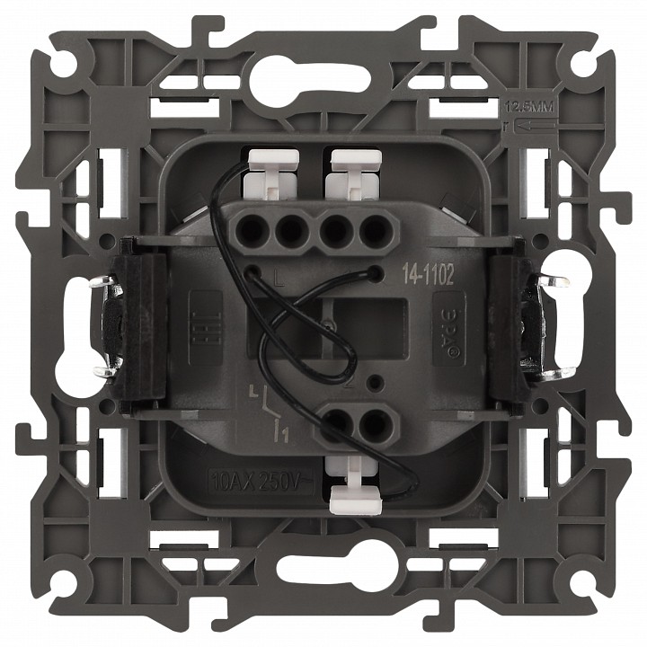 Выключатель одноклавишный с подсветкой без рамки Эра Эра Elegance 14-1102-16