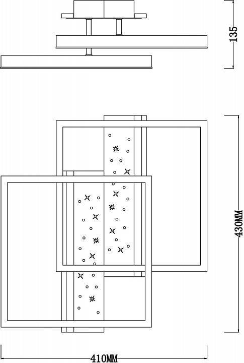 Накладной светильник Escada Stellar 10215/2LED
