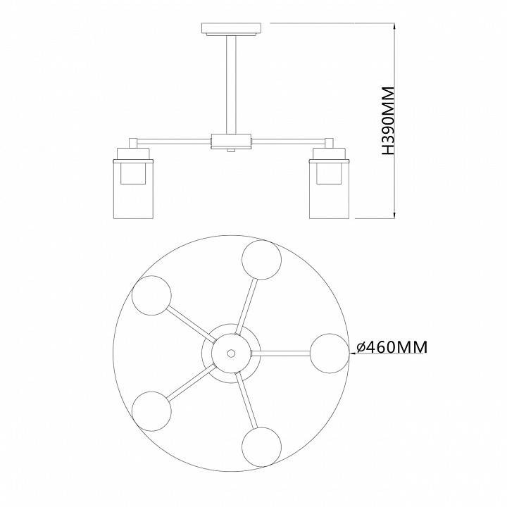 Люстра на штанге Escada Dinasty 2118/5P