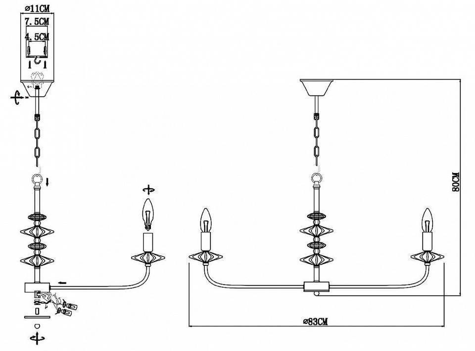Подвесная люстра EVOLUCE Attic SLE1117-203-08