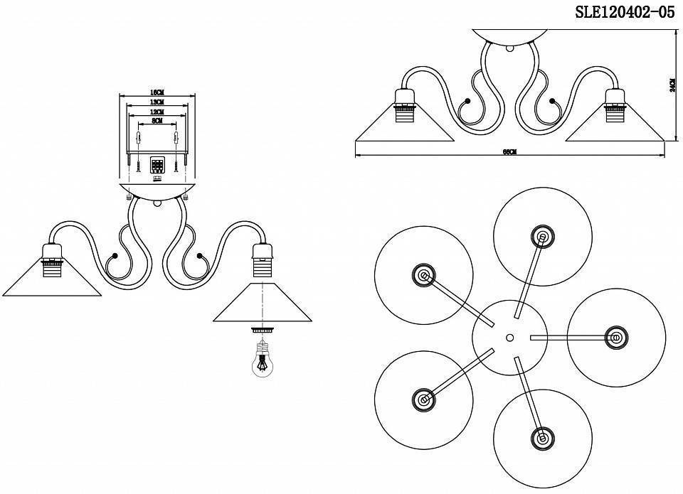 Люстра на штанге EVOLUCE Ciolla SLE120402-05